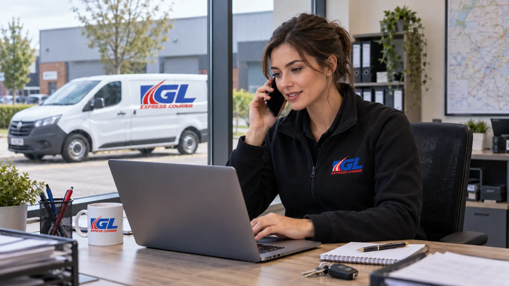 GL Delivery courier speaking with a customer in Birmingham